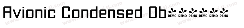 Avionic Condensed Ob字体转换